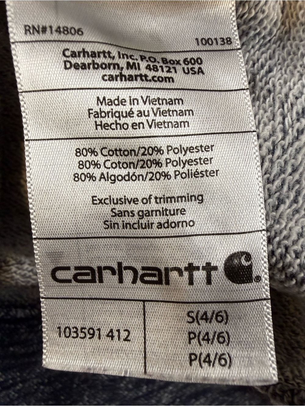Carhartt Relaxed Fit Space Dye Hoodie Small - Picture 6 of 10
